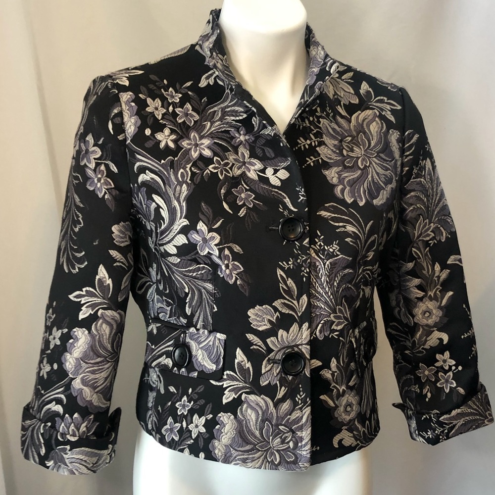 TAPEMEASURE Jacquard Floral Lined Blazer Size 10